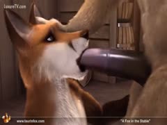 3D sex with two kissing animals that resemble people